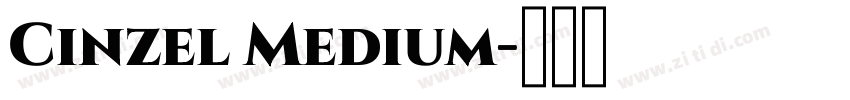 Cinzel Medium字体转换